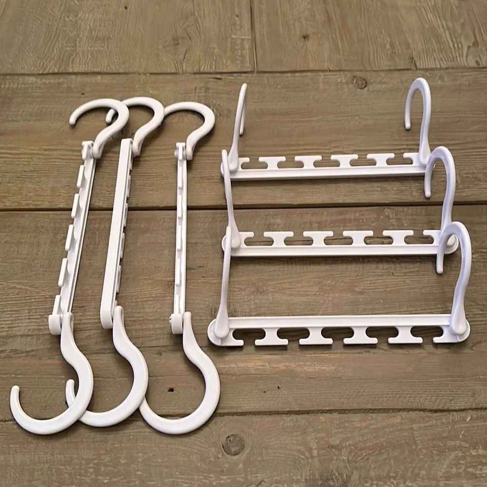 💐 3 for $15 space saver hangers pack of 6 in color white